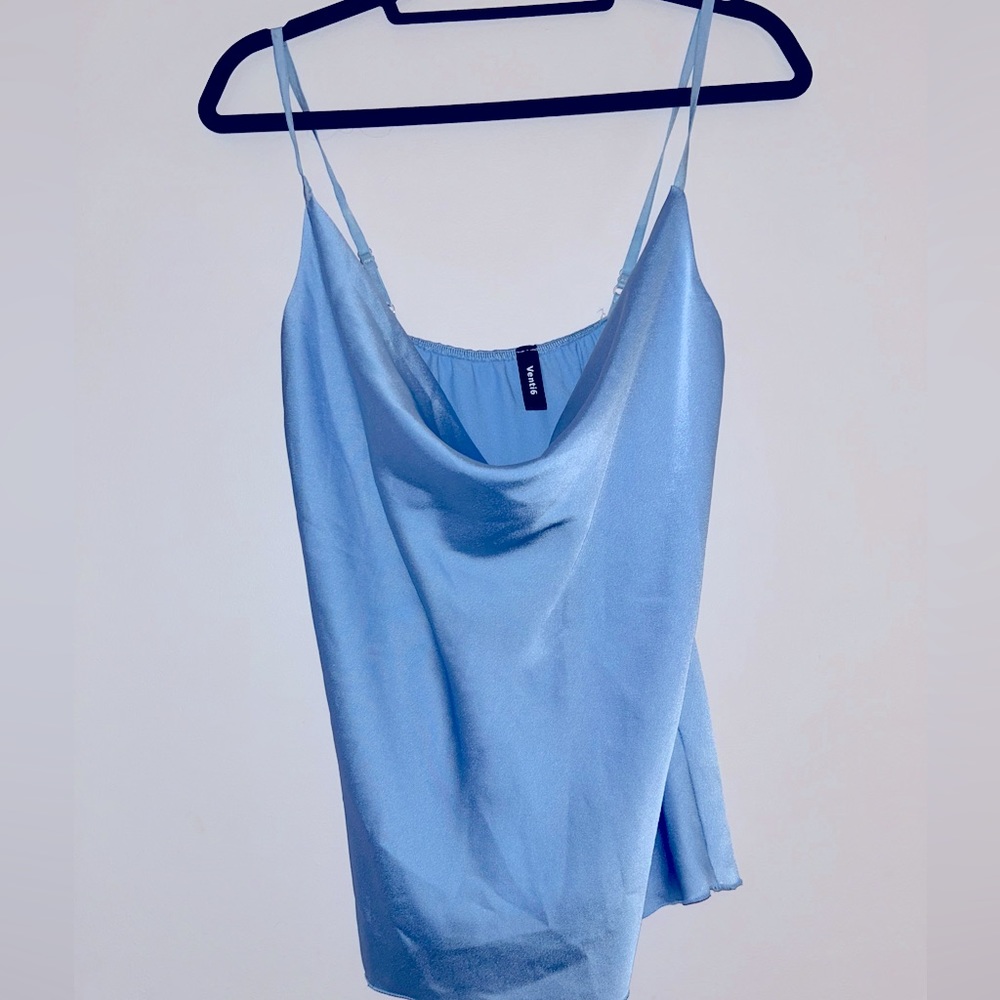 Blue Satin Tank
